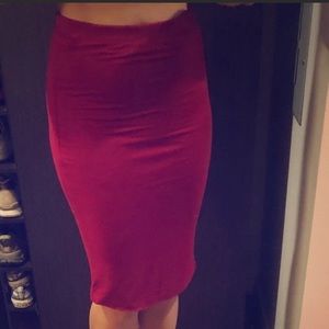 Leigh Skirt-Large Burgundy